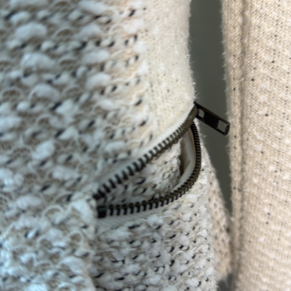 Anthropologie Cartonnier Boucle Knit Snap Peplum Cardigan Jacket small - Picture 4 of 9